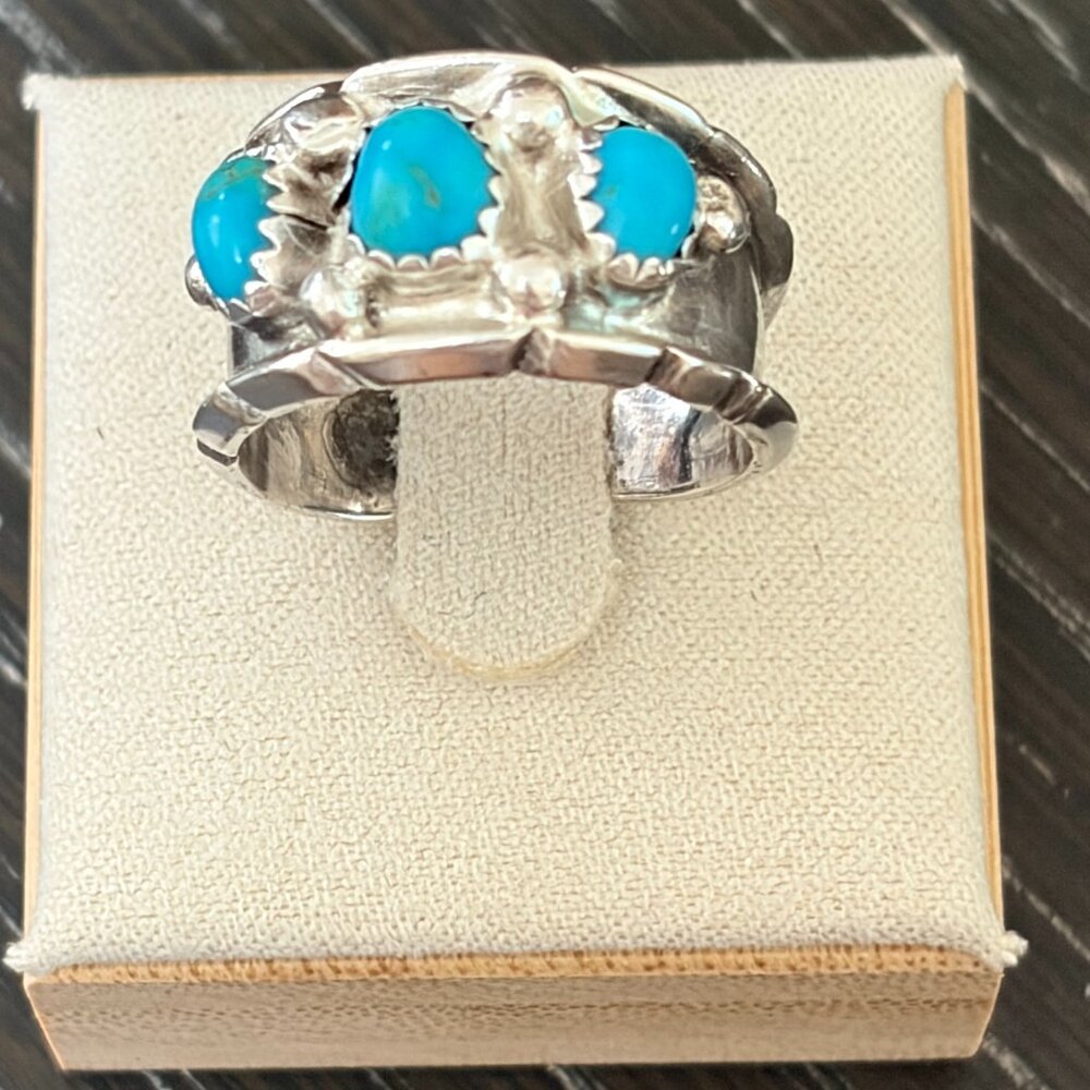 Navajo Turquoise and Sterling Ring